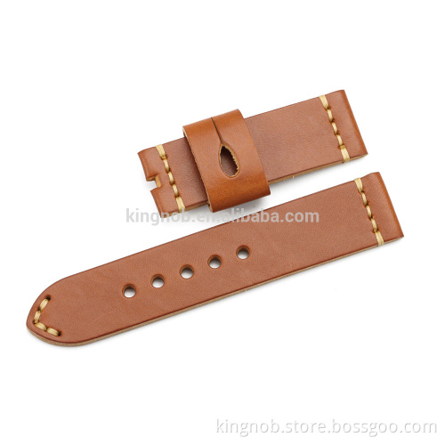 24mm calf watchband genuine leather watch band for panerai wristband watch strap wholesale